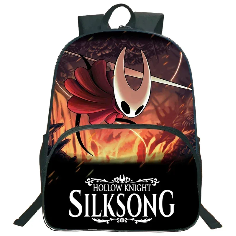 sac d'école léger sac à dos de chevalier creux jeu de dessin animé impression cartable pour enfants sac à dos de grande capacité garçons filles sac à dos de voyage