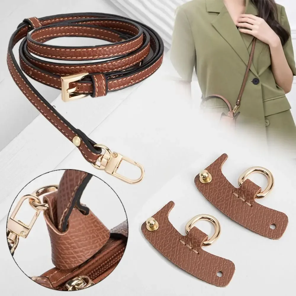 Sangles de sac à main en cuir véritable pour transformation de sacs à bandoulière Longchamp, accessoires pour femmes