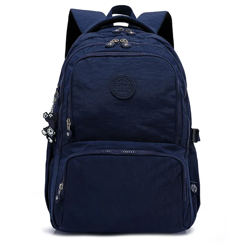sac à dos en nylon imperméable de grande capacité pour hommes et femmes, sac d'école, sac de voyage, vert, bleu, rouge, rose, noir, garçon, fille, a4, m2302
