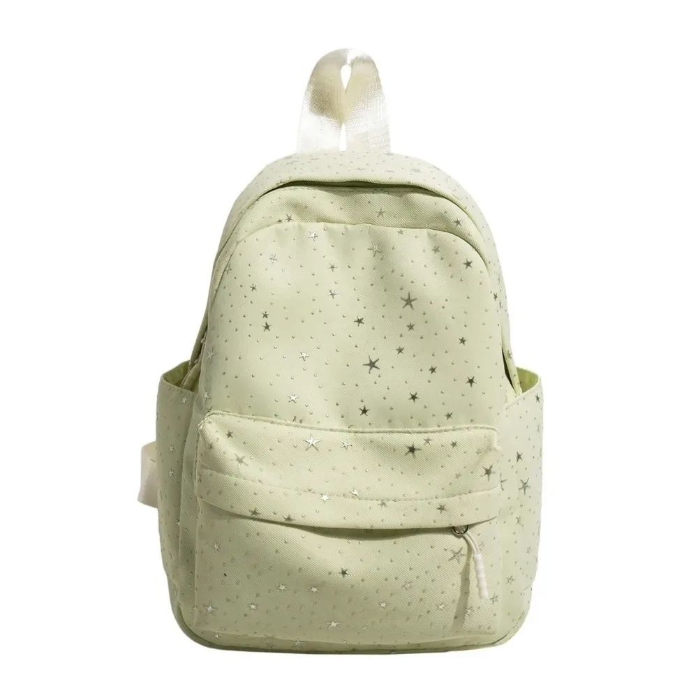 sac à dos portable imprimé étoile, léger, style universitaire, en nylon, sac à bandoulière, style coréen, pour étudiants, sac d'école, voyage