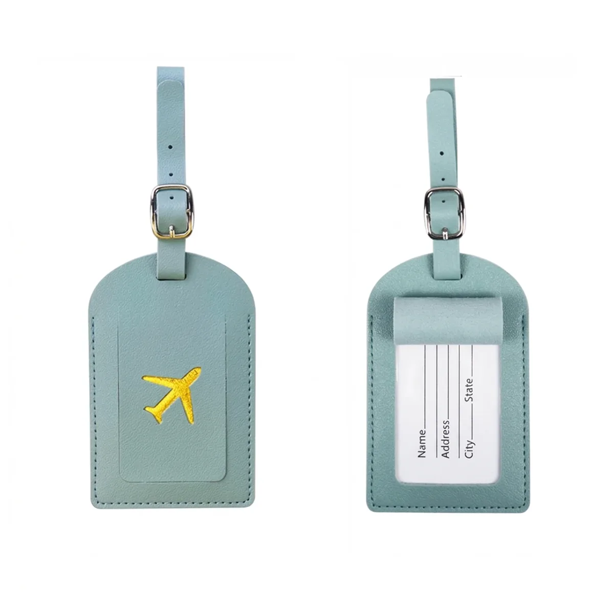 ensemble porte-passeport et étiquette de bagage en cuir pu avec blocage rfid, organiseur de documents de voyage pour les voyages d'affaires et de vacances