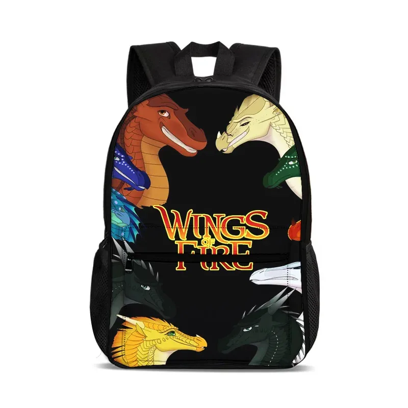 sac à dos pour ordinateur portable wings of fire, grande capacité, imprimé dessin animé, pour garçons et filles de l'école primaire, style polyvalent et tendance