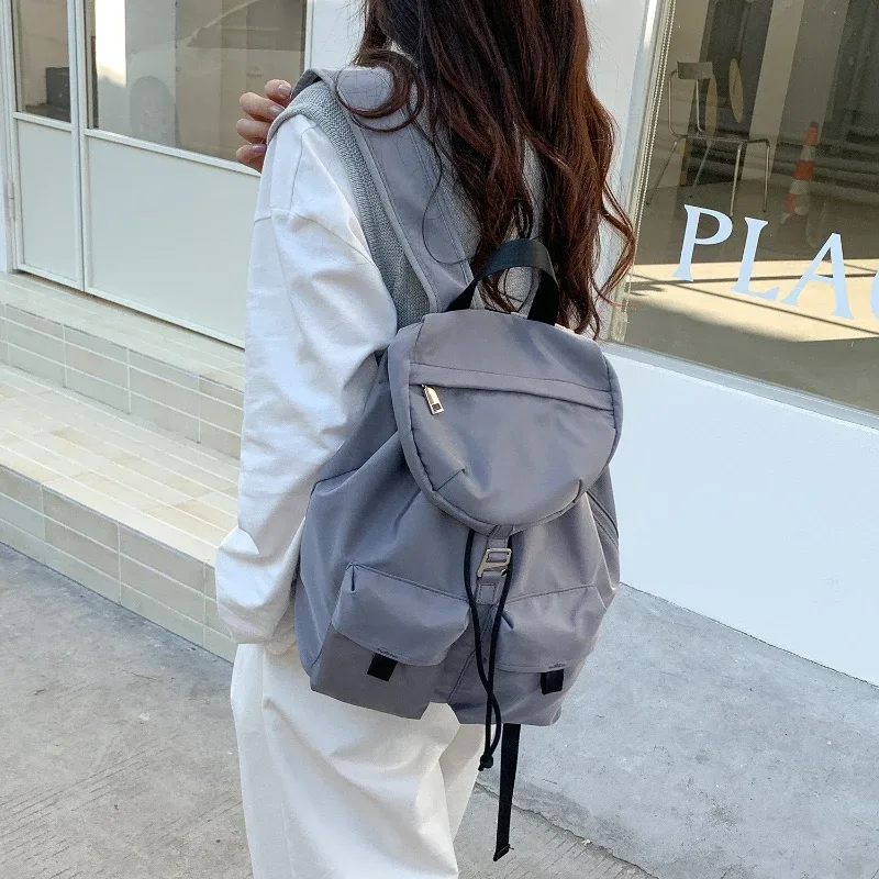 sac à dos en nylon printemps-été, grande capacité, léger, confortable, texture, sac de voyage, sac de banlieue, tendance, sac à dos pour ordinateur portable
