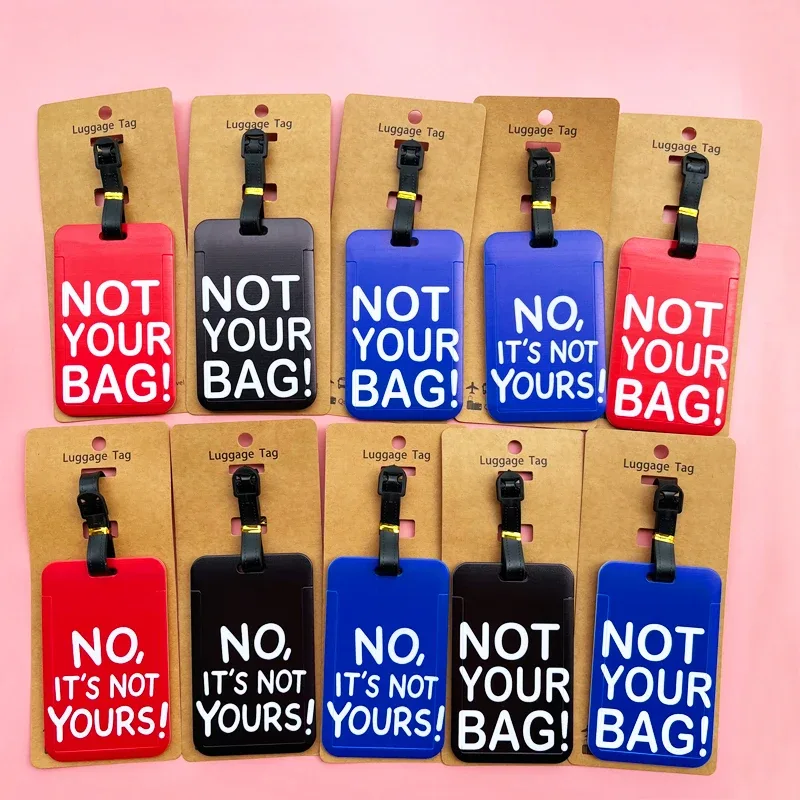 "Ce n'est pas vous!" "Étiquettes à bagages de voyage, ID de valise, porte-adresse, étiquettes d'embarquement à bagages, étiquette portable