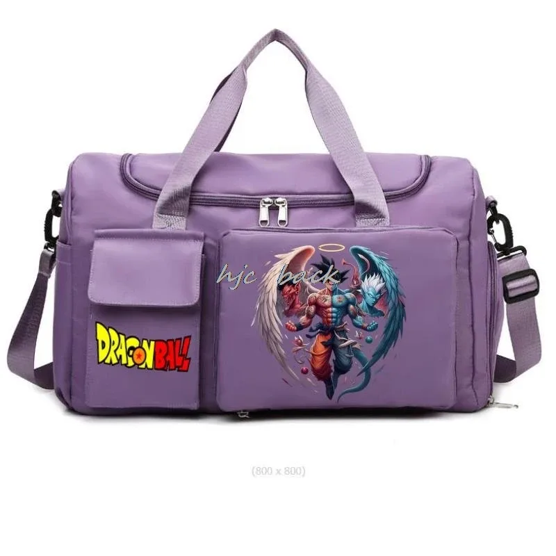 sac de rangement de grande capacité imprimé dragon ball, sac à bandoulière, accessoires de camping, sac de voyage avec séparation sec/humide