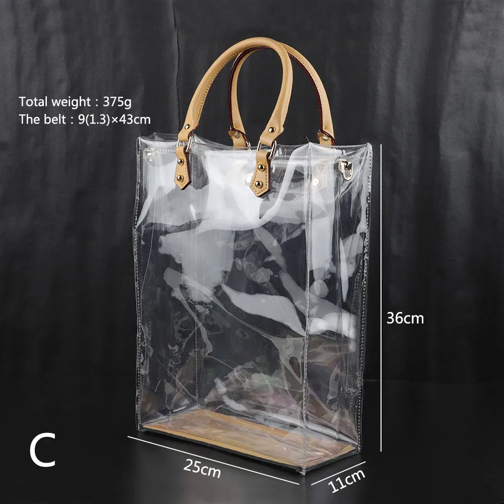kit d'accessoires pour la fabrication de sacs à main en cuir pour femmes, accessoires diy faits à la main en tpu pour sacs fourre-tout transparents de grande capacité