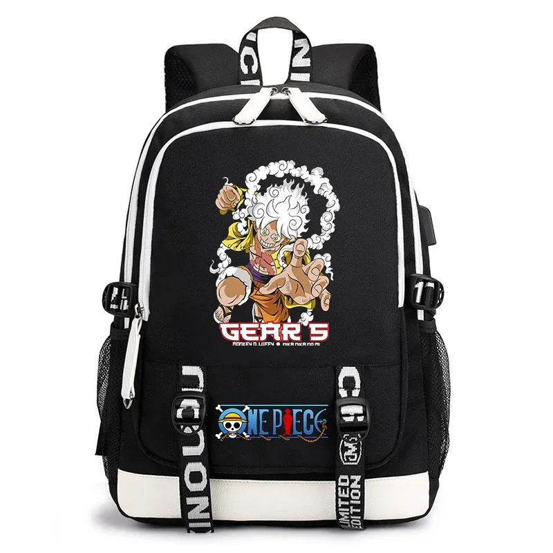 sac à dos d'étudiant imprimé one piece luffy, sac à dos décontracté pour garçons et filles, sac d'école léger, sac à dos de voyage