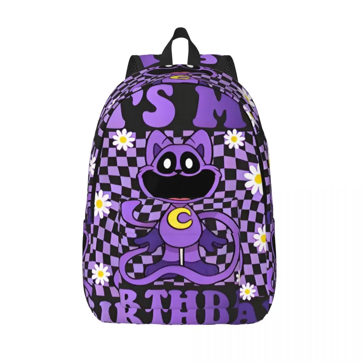 sac à dos en toile personnalisé avec impression 3d de créatures souriantes pour garçons et filles, sacs de voyage pour collège et école, sac à livres pour ordinateur portable de 15 pouces