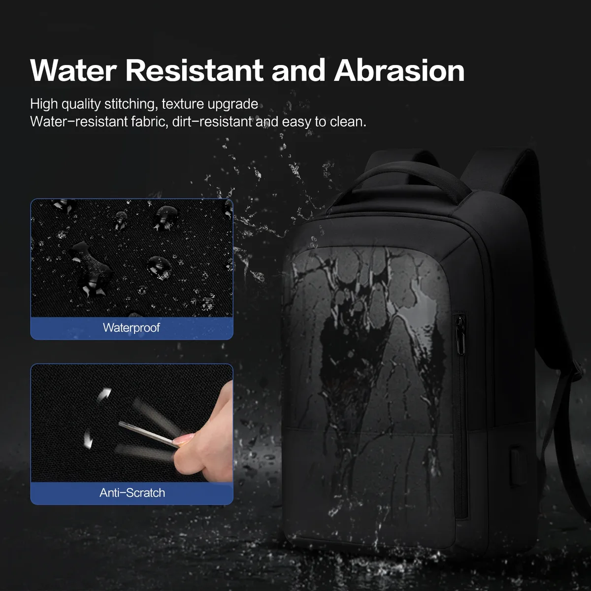 oiwas sacs à dos pour ordinateur portable imperméable en nylon 18l sac à bandoulière décontracté voyage sac à dos d'affaires pour hommes comprenant un port de chargement usb