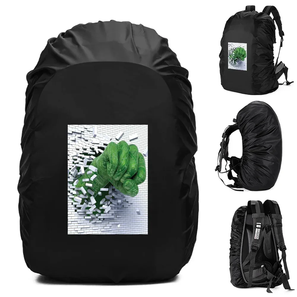 housse de pluie imperméable pour sac à dos, accessoires de voyage, motif 3d imprimé, portable pour l'extérieur, 20l-70l, pour randonnée et escalade