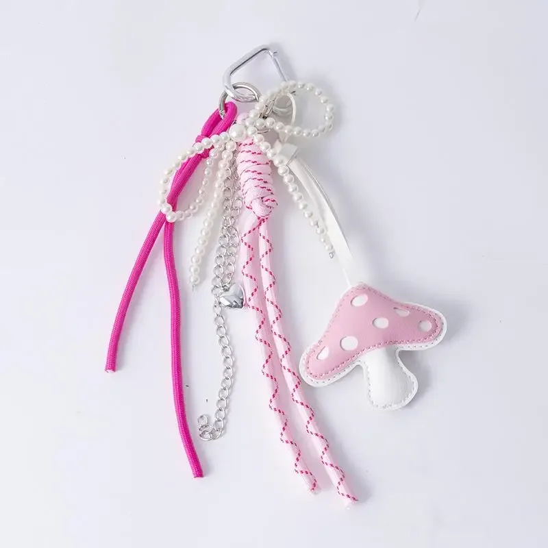 modish cuir miniature ours tissé laçage sac à dos parure bricolage porte-clés sac à main ajout