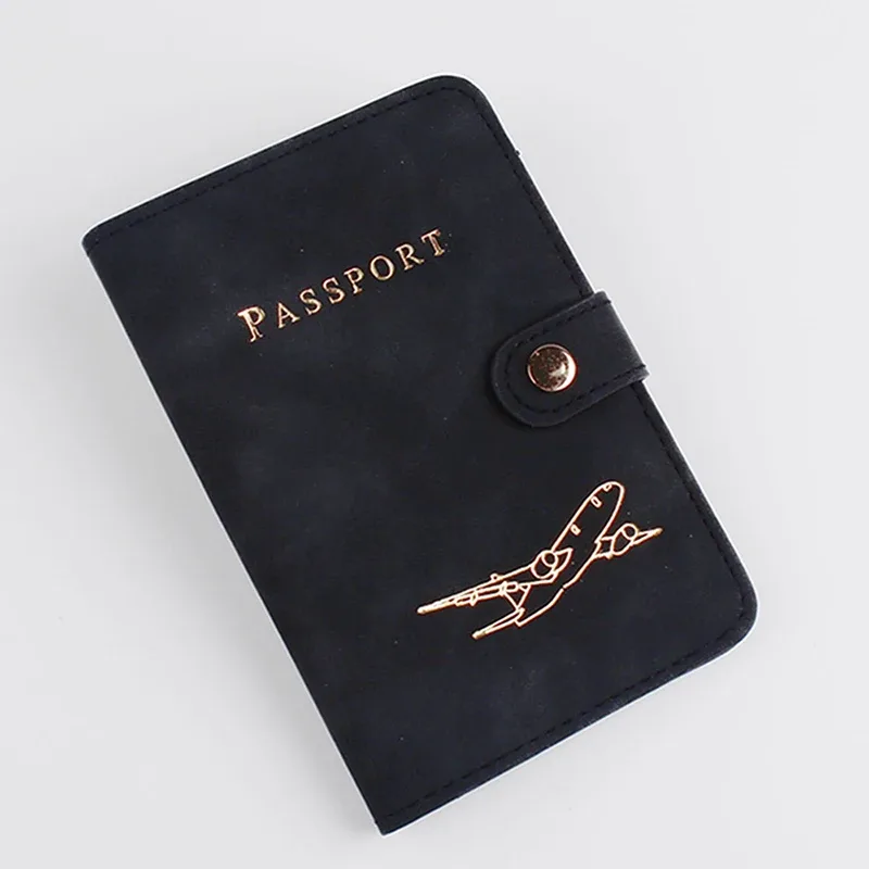 porte-passeport à motif d'avion, étui de voyage étanche pour passeport, portefeuille pour cartes de crédit, pochette pour documents de voyage pour femmes et hommes