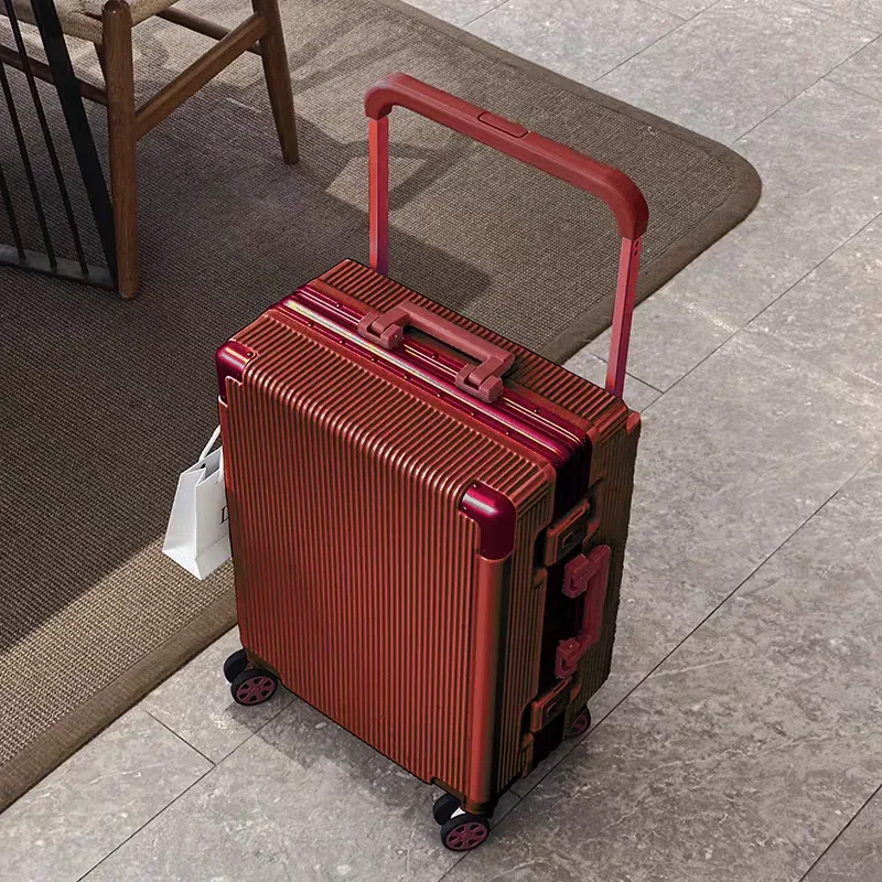 2025 nouveau large boîtier de chariot bagages grande capacité 20/24/26 pouces plus cadre en aluminium abs + pc bagages cabine valise d'embarquement