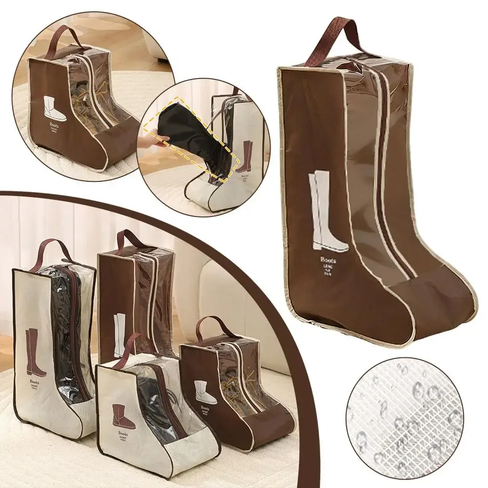 sac de rangement imperméable pour bottes hautes, housse de protection anti-humidité et anti-poussière, pochette de voyage portable pour chaussures