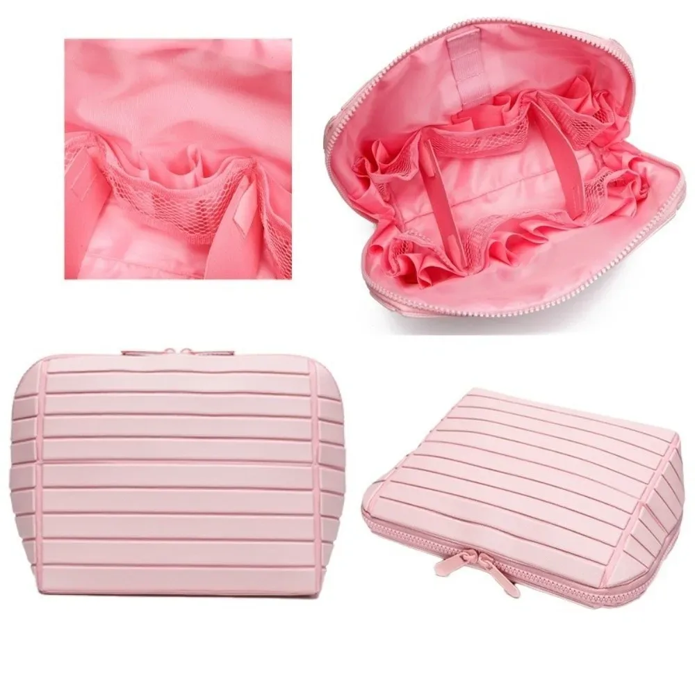 sac de maquillage de voyage tendance grande capacité, 27 poches, séparateurs réglables, sac cosmétique portable, pochette de rangement durable pour femmes
