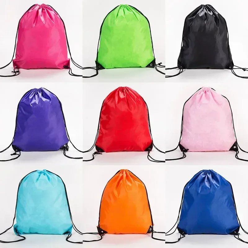 sac à dos portable en nylon avec cordon de serrage pour usage quotidien, voyage, plage, camping, sports de plein air, imperméable