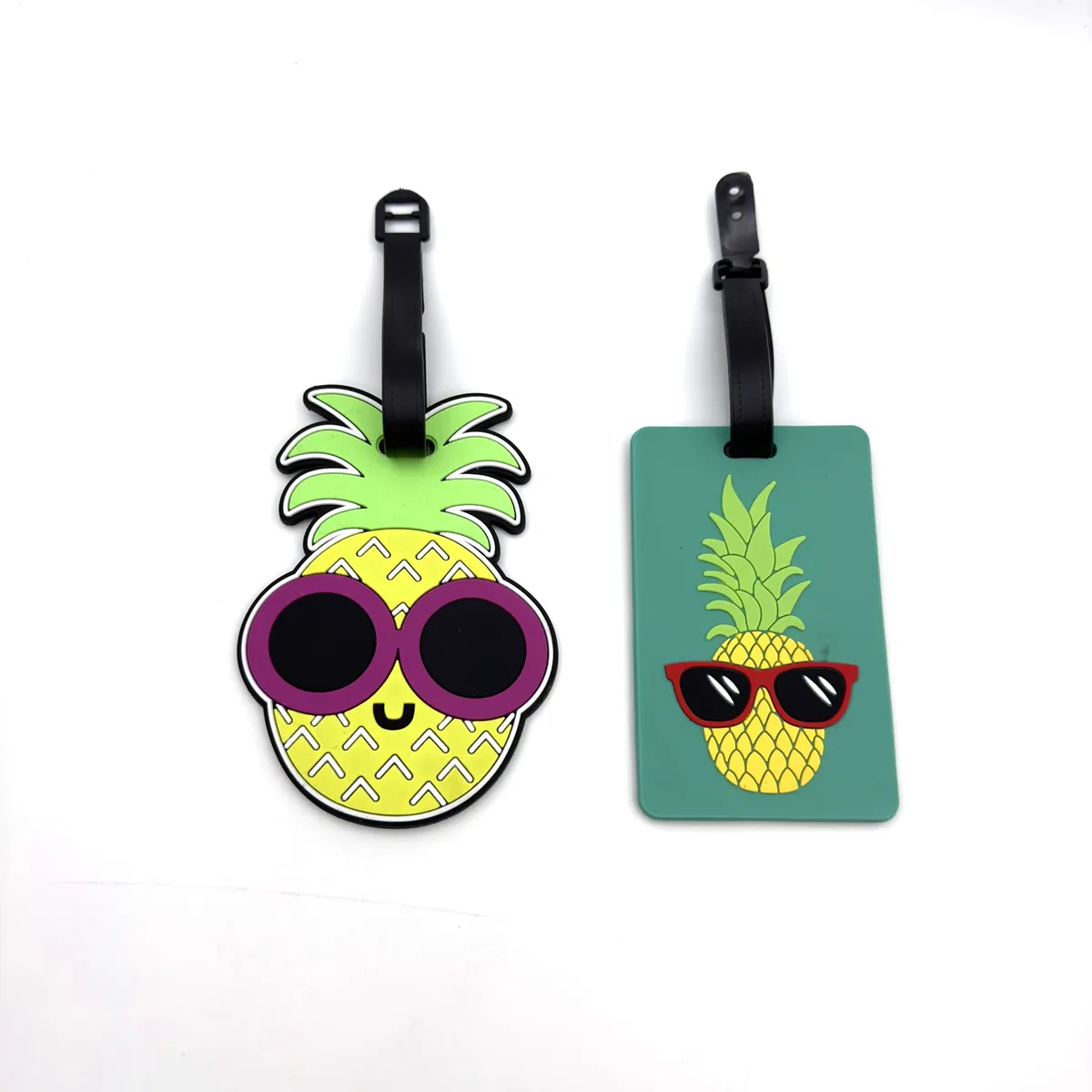 étiquette de valise ananas mignonne, accessoires de voyage, étiquette de bagage en gel de silice, support d'identification de valise, étiquette d'embarquement, 1 pièce/2 pièces/6 pièces