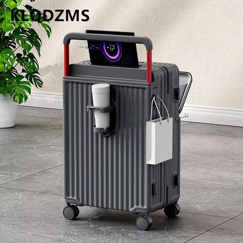klqdzms valise de cabine multifonctionnelle à ouverture frontale 20/22/24/26 pouces avec compartiment pour ordinateur portable pour femme
