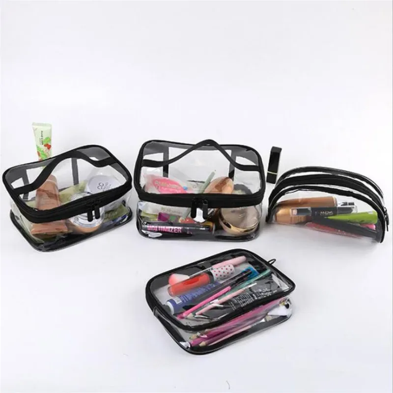 sac à cosmétiques de bain en pvc transparent imperméable pour femmes, trousse de maquillage de voyage avec fermeture éclair, organisateur de lavage de beauté, kit de rangement de toilette