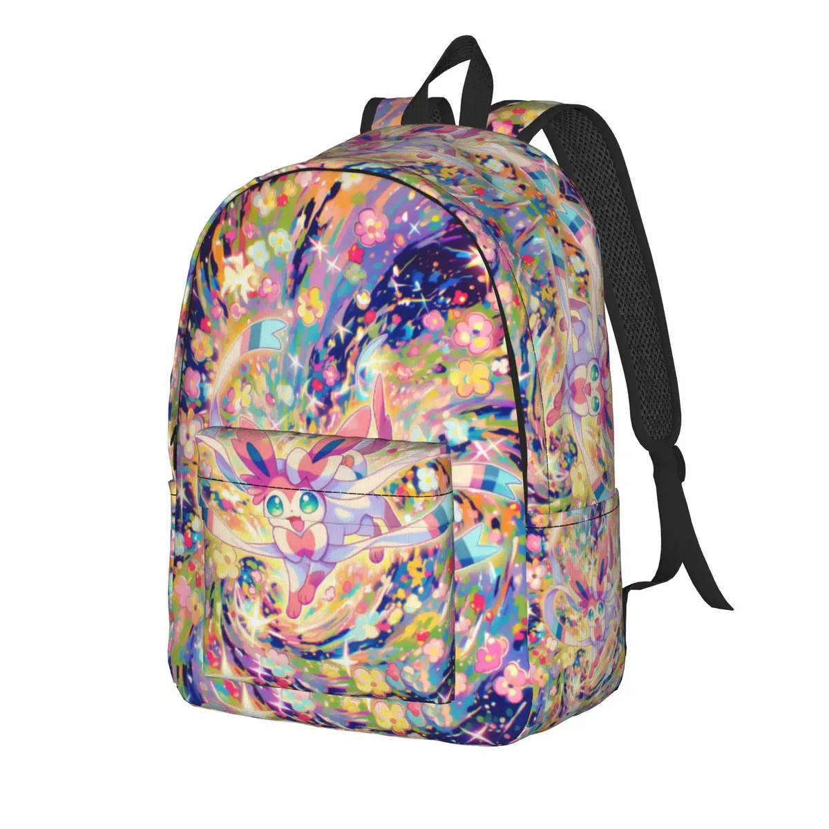 Sac à dos Pokemon tendance Eeveelution Mochilas Kawaii, sac à dos d'extérieur de grande capacité
