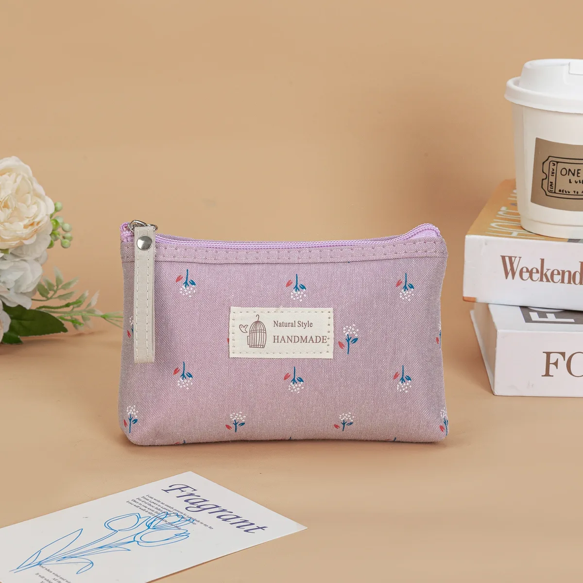 trousse de maquillage imprimée sur toile pour femmes, étanche, portable, style instagram, trousse à crayons pour étudiants, sac de rangement de voyage pour articles de toilette