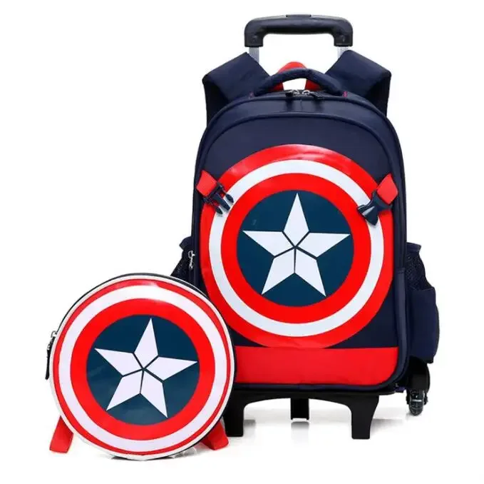 Sac de chariot d'école pour enfants pour garçons sac à dos à roulettes d'école pour enfants sac d'école Mochilas avec roues sacs à dos à roulettes