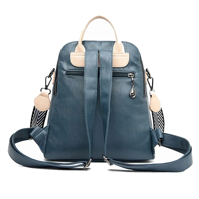 sac à dos de luxe en cuir souple pour femmes, sac à dos de bonne qualité en cuir durable, mode grande capacité, sac à dos de voyage