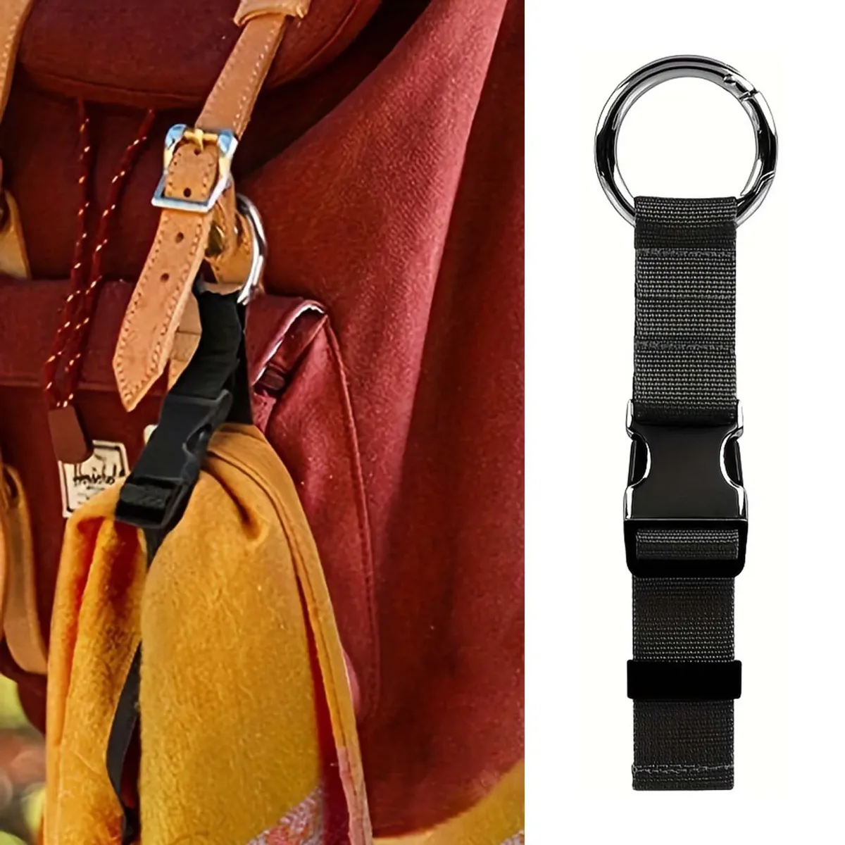 Support de sangle de bagage antivol, avec boucle de dégagement en matériau résistant à l'usure, adapté à la randonnée en plein air et au cyclisme, 1/2/3/5 pièces