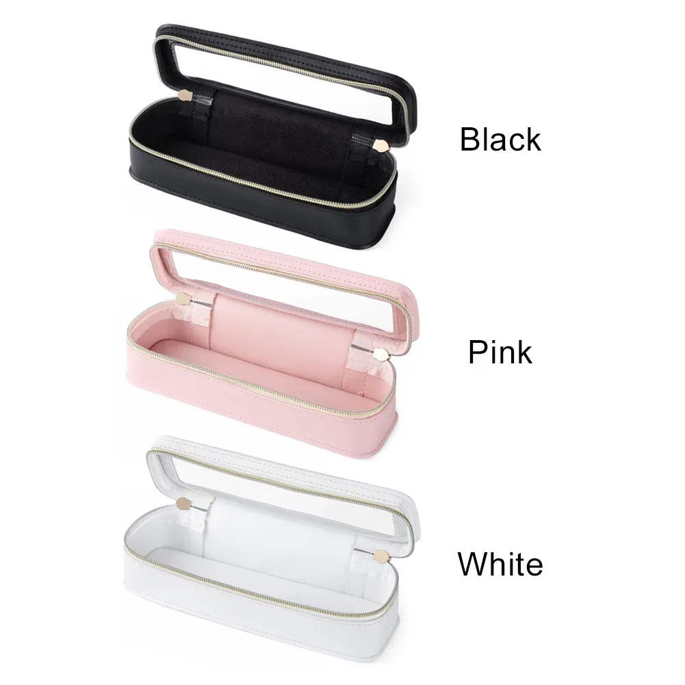 sac à pinceaux de maquillage en pu pour femmes, étui à pinceaux de maquillage transparent, sac de voyage à double fermeture éclair, sac de rangement pour pinceaux de maquillage, trousse de toilette de voyage