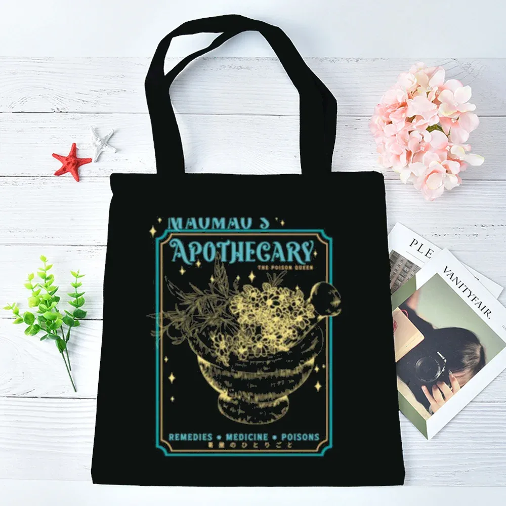 sac cabas apothecary diaries, sac à bandoulière en toile, sac de courses pour femme