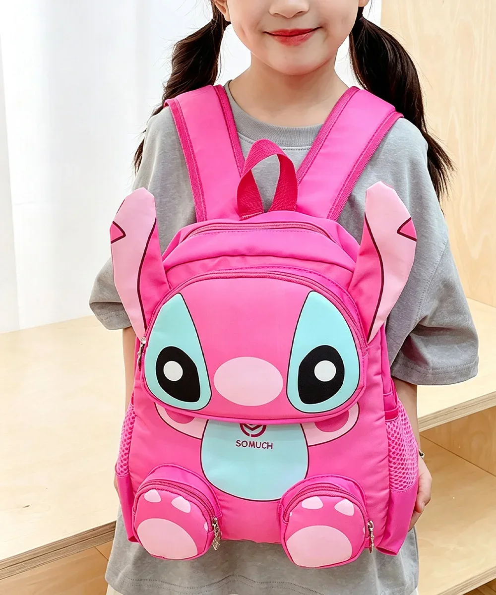 sac à dos en nylon coloré style dessin animé, pour loisirs et extérieur, sac de banlieue tendance à double bandoulière, fermeture éclair, design ludique