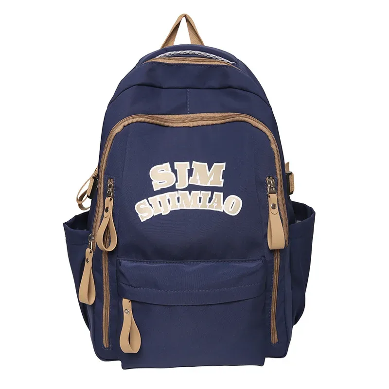 sac à dos de sport américain pour filles, simple et décontracté, pour étudiantes coréennes, sac de rue simple, grande capacité, sac à dos de voyage pour hommes et femmes