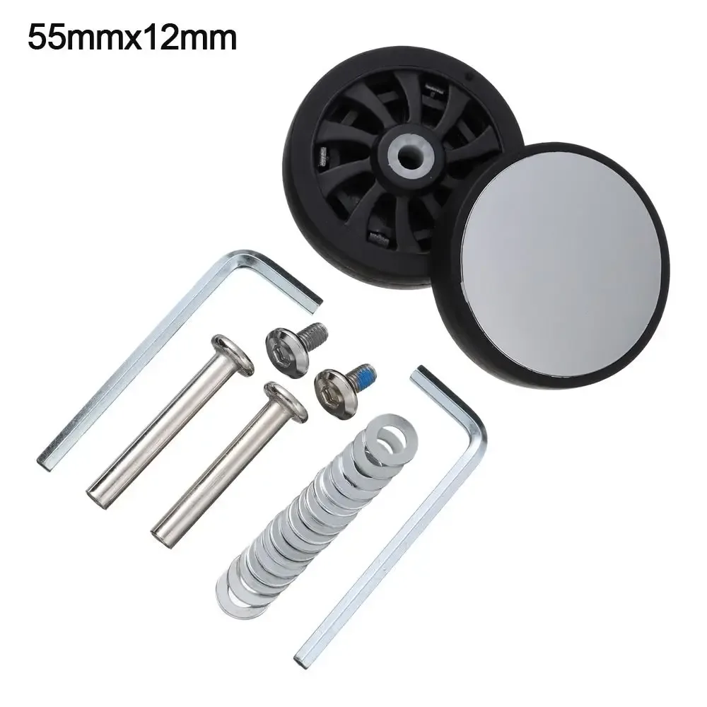 roues de remplacement universelles durables avec vis, kit de réparation pour bagages de voyage, pièces de valise, essieux, 2 pièces