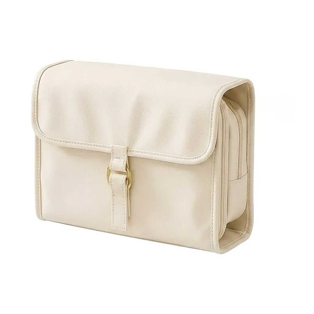 trousse de toilette suspendue grande capacité pour femme, organisateur de voyage imperméable avec séparation sec/humide, pochette de lavage pliable