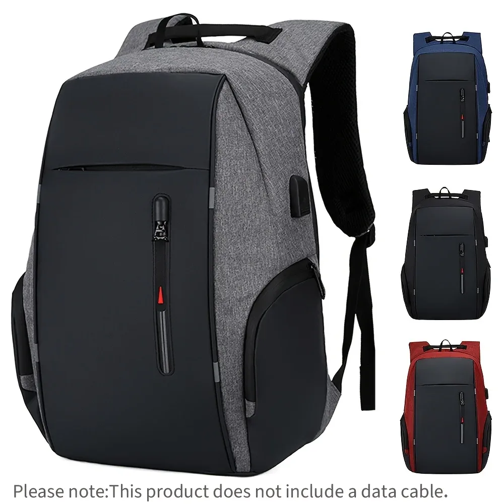 Sac à dos antivol pour ordinateur portable 15 pouces pour hommes, sac d'affaires de grande capacité, sac à bandoulière de voyage, multifonctionnel avec sacs à dos USB