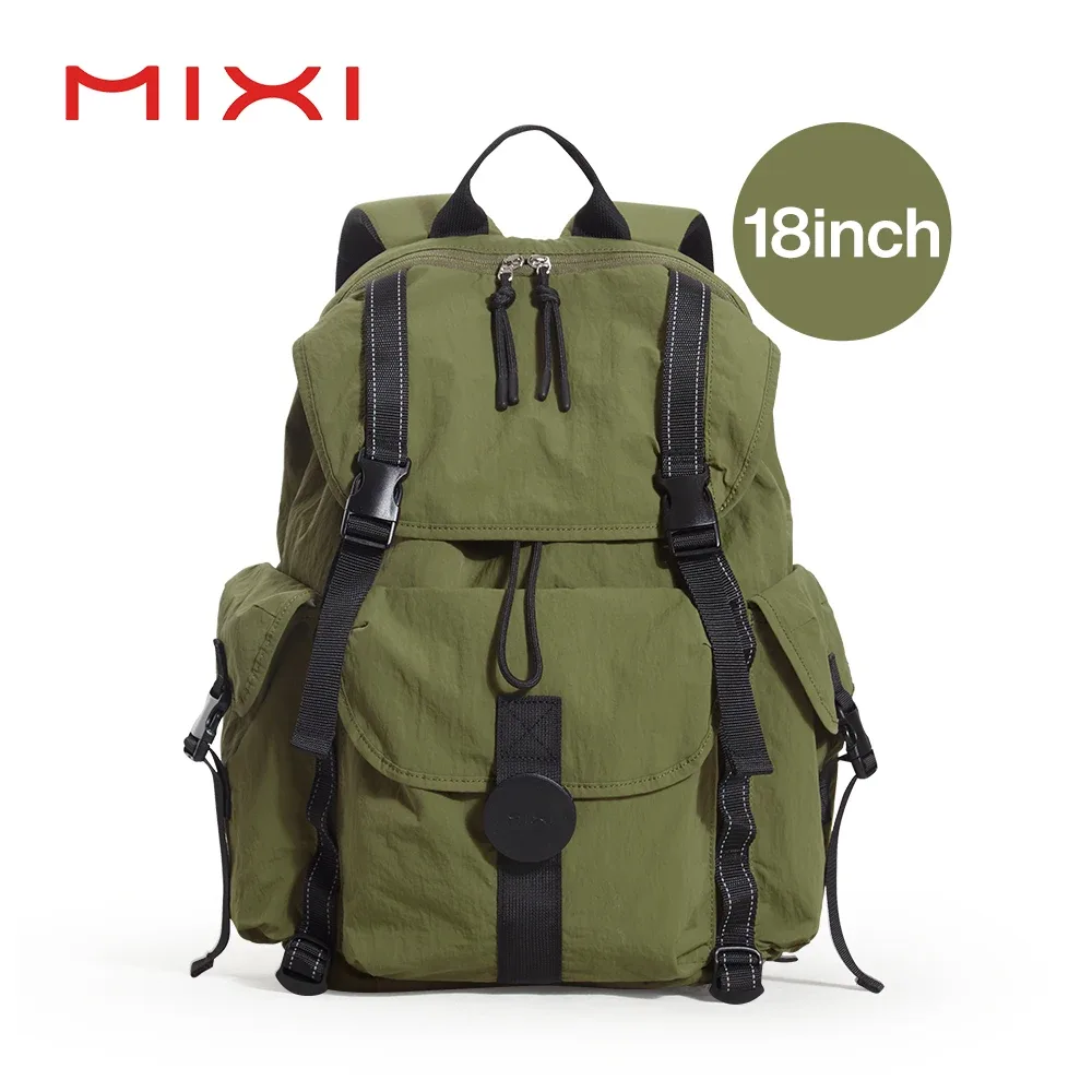 mixi – sac à dos de voyage pour ordinateur portable de 18 pouces, approuvé par le vol, convient à un ordinateur portable de 16 pouces, léger et étanche, pour randonnée