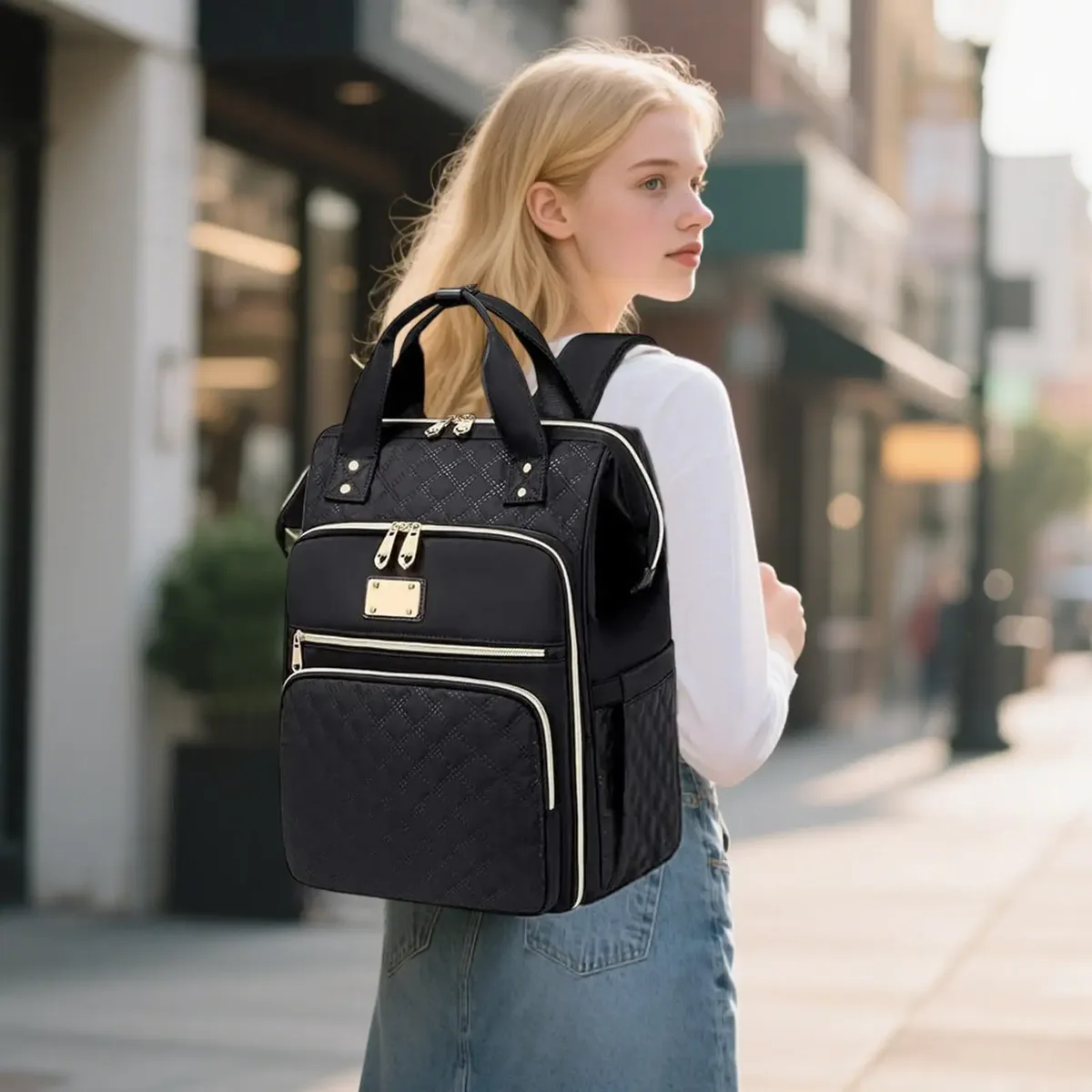 sac à dos pour le déjeuner, sac de rangement quotidien pour étudiants, sac fourre-tout de travail, boîte à lunch, pour l'école, le bureau, les pique-niques, les voyages, les vacances, les sorties, la randonnée