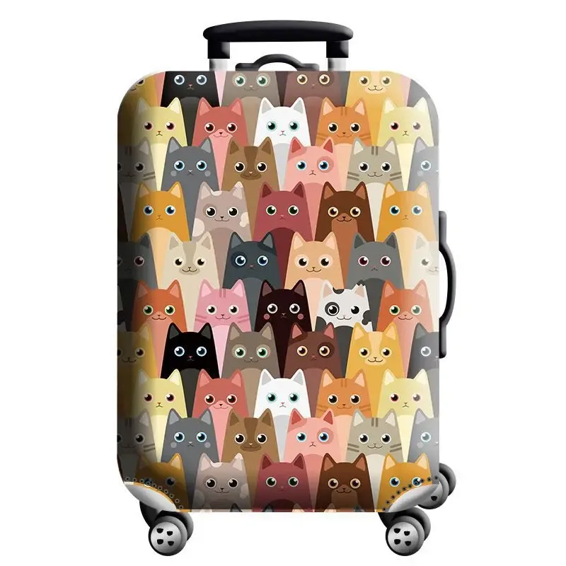 housse de protection pour bagages en tissu extensible, étui anti-poussière pour bagages, adapté à la valise de 18 à 32 pouces, organisateur de voyage