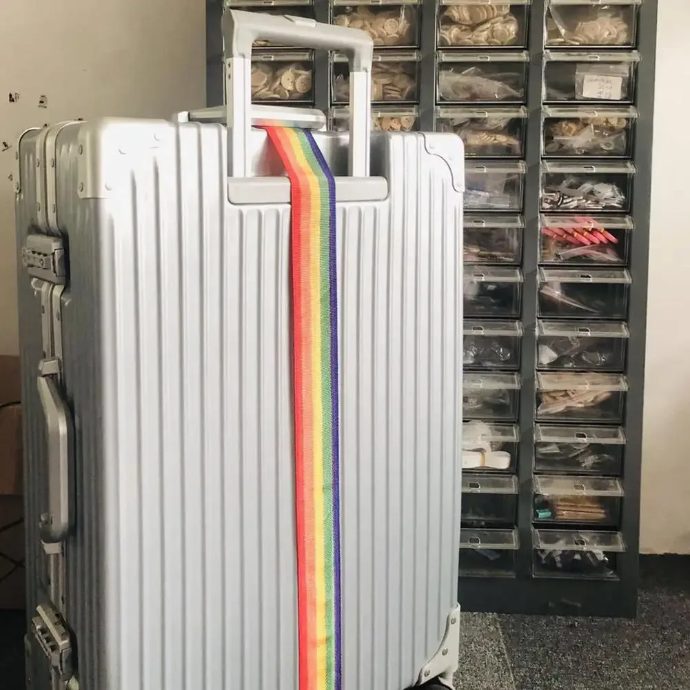 nouveau sangles de bagage droites pour valise, ceinture de bagage avec boucle de déverrouillage réglable, accessoire de voyage facilement identifiable