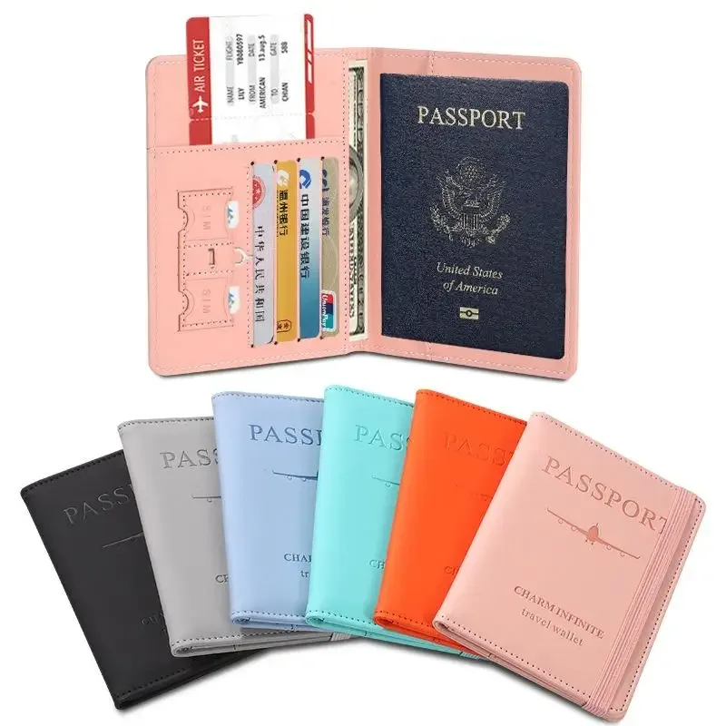 porte-passeport fonctionnel en cuir pu imperméable avec porte-cartes de crédit pour des voyages sans tracas