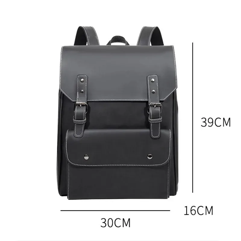 sac à dos tendance pour homme, vintage, avec fermeture à glissière, grande capacité, pour affaires et voyages, sac pour ordinateur portable 14 pouces, sacs d'école