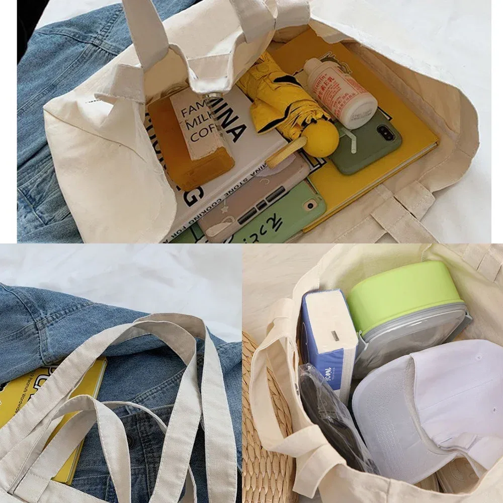 sac fourre-tout en toile pour femme, sac à main polyvalent, sacs à provisions, série plage, impression, travail commpiedmont, classe étudiante