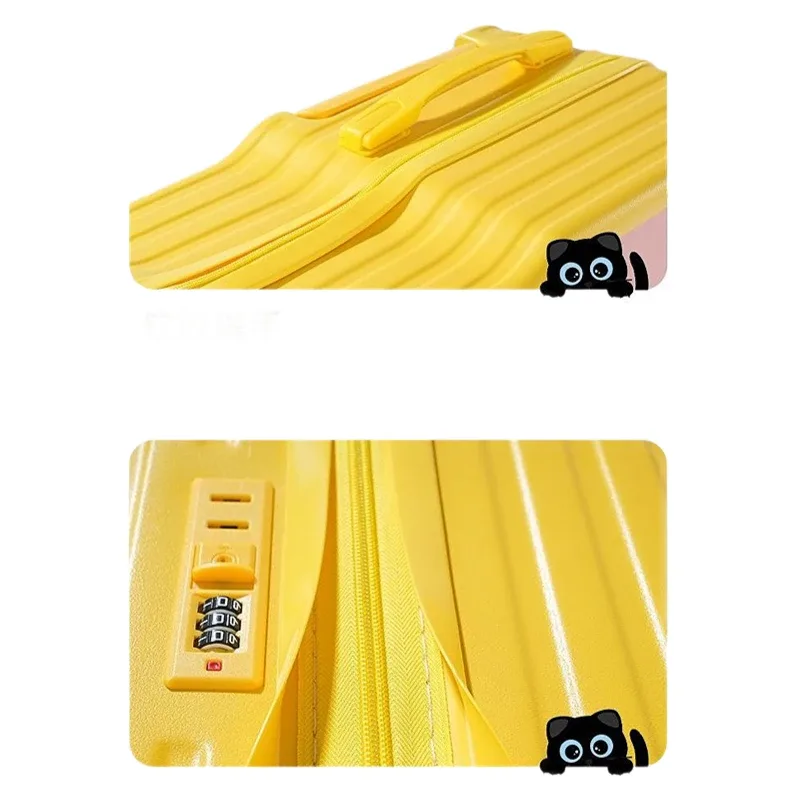 bagage pour enfants mignon, valise de 18 pouces, 20 pouces, imprimé pomme de dessin animé, avec roulettes, coffre de voyage léger avec 360 ° spinner