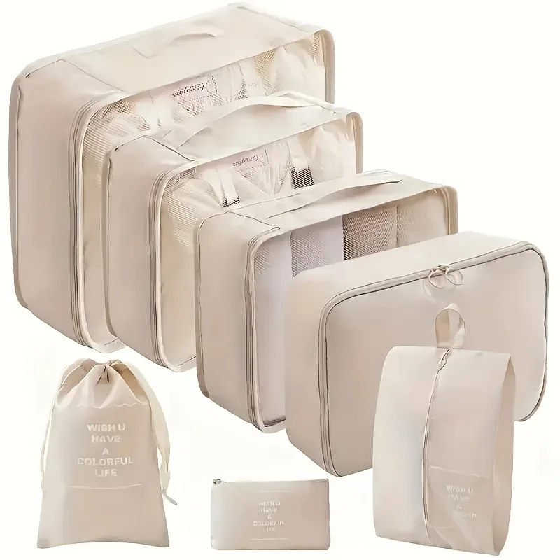 ensemble de 16 sacs de rangement de voyage, sac de voyage léger, utilisé pour la classification des bagages et des vêtements, sac de protection pour vêtements