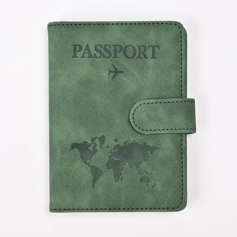 porte-passeport en cuir pu pour hommes et femmes, étui pour cartes de crédit, portefeuille de couverture, accessoires de voyage, sac à main