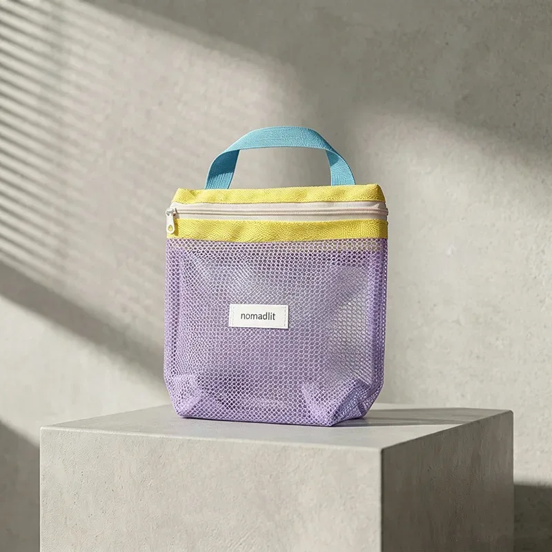 sac de toilette portable, sac cosmétique de voyage et de natation, sac à main pour voyage d'affaires, sac de bain en maille imperméable, sac de sport et de plage, sac de rangement