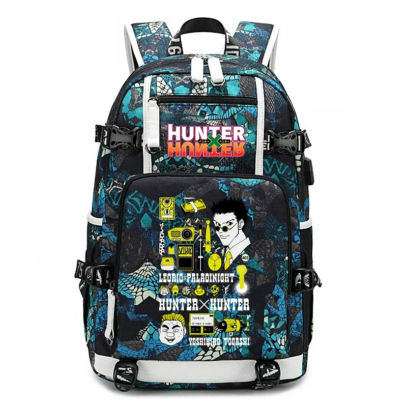 sac à dos imprimé hunter x hunter, grande capacité, pour étudiants, enfants, adolescents, voyage scolaire, sac à dos de voyage