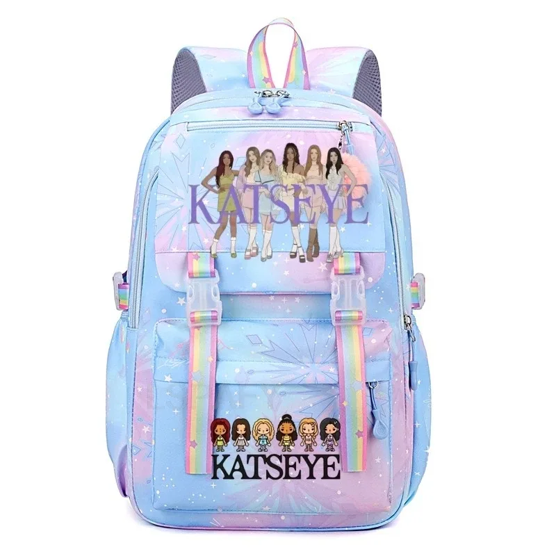 nouveau sac à dos katseye pour femme, grande capacité, sac à dos d'université tendance, sacs d'école pour ordinateur portable, sacs de voyage pour filles, yk2