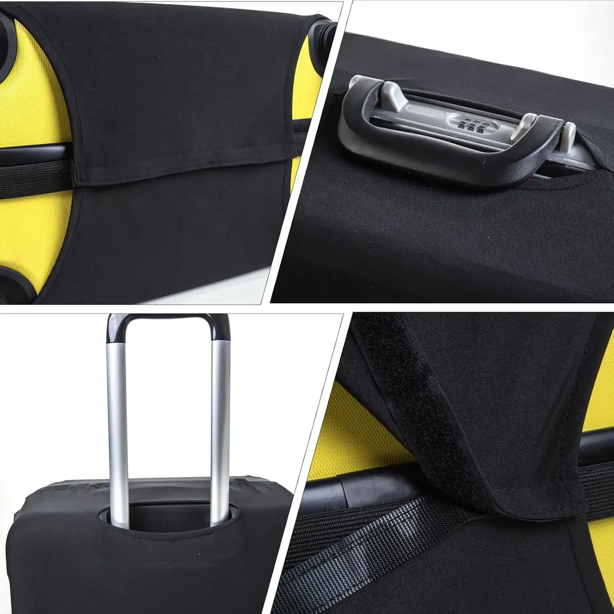 housse de protection pour bagages en tissu extensible, housse anti-poussière pour valise, adaptée aux valises de 18 à 32 pouces, organisateur de voyage