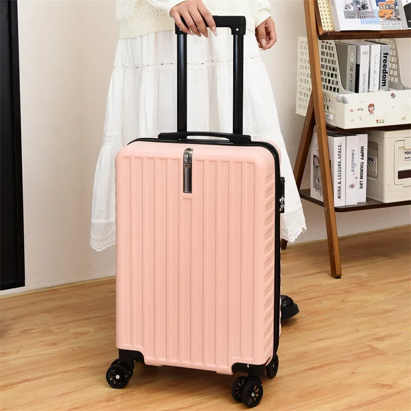 nouveau bagage de 20 pouces, valise à roulettes, valise de voyage, boîte de rangement à coque rigide, fermeture à glissière, rangement en couches